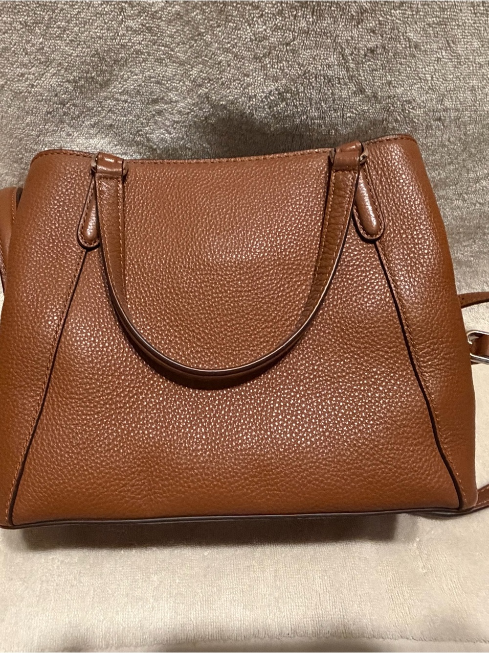 kate spade Cognac Brown Pebbled Leather Satchel - Picture 2 of 4
